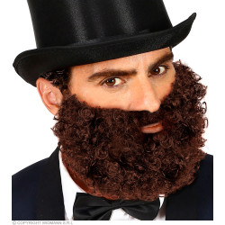 Kudrnatá brada, karnevalová hnedá